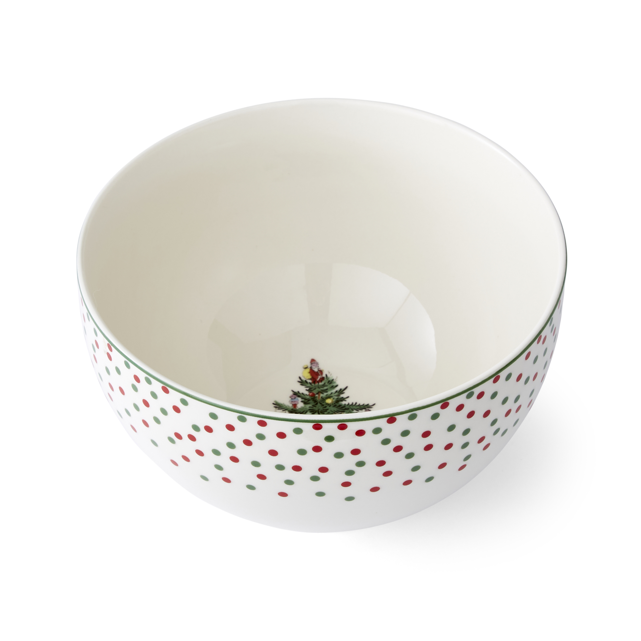 Christmas Tree Polka Dot Rice Bowl image number null